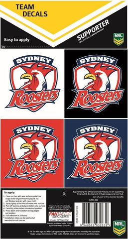 NRL Team Decal Sticker Set - Sydney Roosters