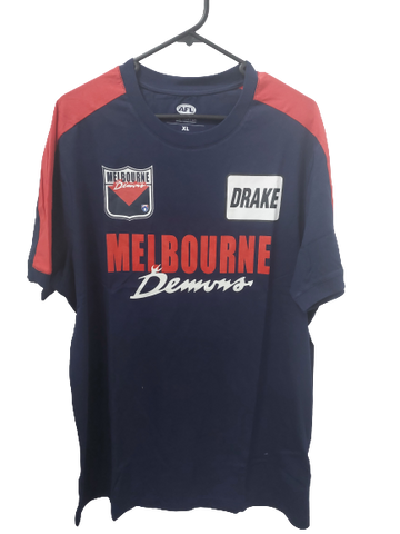 AFL Throwback Graphic Tee Shirt - Melbourne Demons - Mens T-Shirt