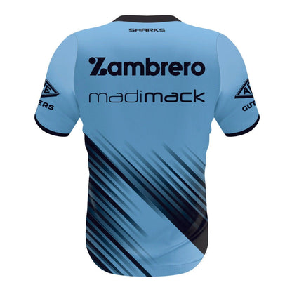 NRL 2024 Training Tee - Cronulla Sharks - Sky Blue - Youth - CLASSIC