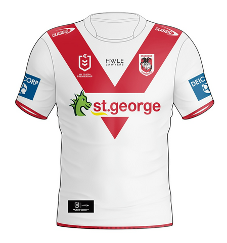 NRL 2024 Home Jersey - St George Illawarra Dragons - Youth - Junior - Kids
