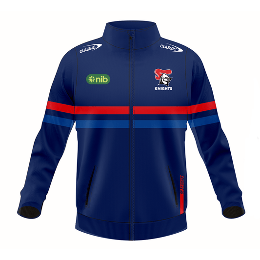 NRL 2024 Track Jacket - Newcastle Knights - Navy - Adult