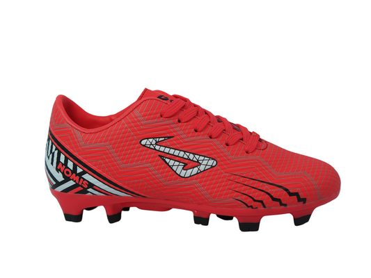 NOMIS Rapido FG Football Boots - Red/Black/White - Youth - Kids - Shoe