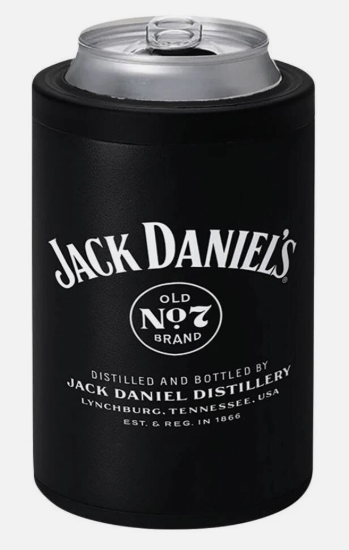 Jack Daniels Insulated Can Cooler - Stubby Cooler - Twist Top Lid - Black