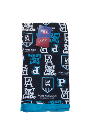 AFL Team Supporter Cotton Tea Towel - Port Adelaide Power - 40cm x 60cm