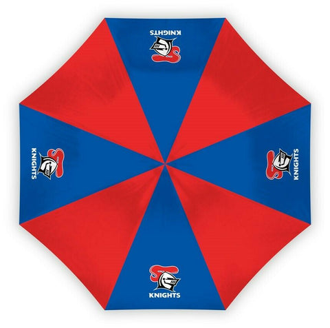 NRL Compact Umbrella - Newcastle Knights - Rain - Glovebox - 60cm Length W17cm