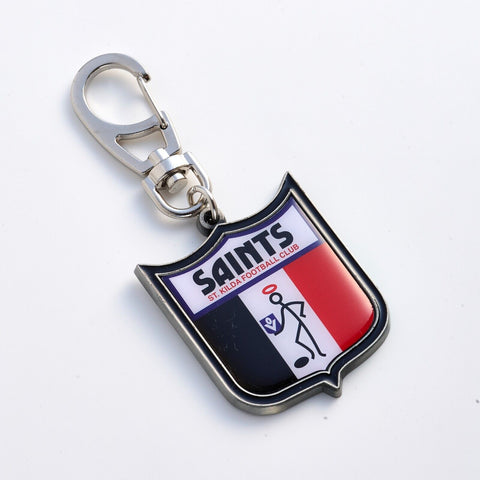 AFL Heritage Metal Key Ring - St Kilda Saints - Logo Keyring - Aussie Rules