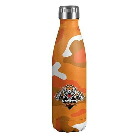 NRL Stainless Steel Wrap Water Bottle - West Tigers - 500mL