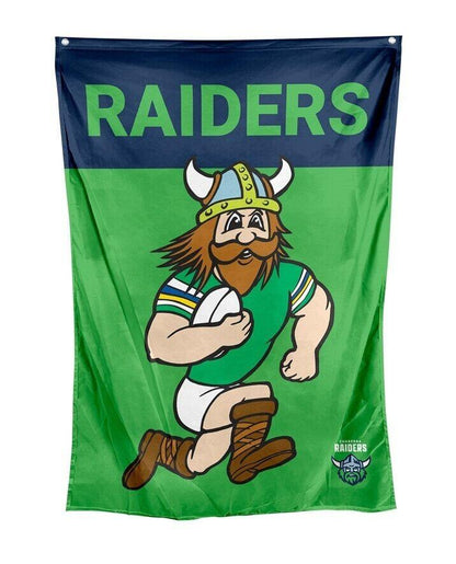 NRL Mascot Wall Flag - Canberra Raiders - Cape Flag - Approx 100cm x 70cm