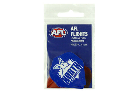 AFL Replacement Dart Flights Set Of 3 - North Melbourne Kangaroos - Darts