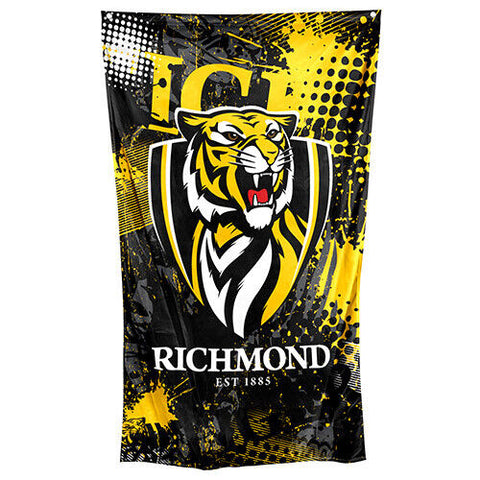AFL Wall Flag Cape - Richmond Tigers - 150cm x 90cm - Steel Eyelet For Hanging