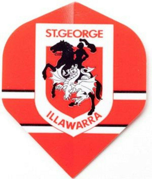 NRL Replacement Dart Flights Set Of 3 - St George Illawarra Dragons - Darts
