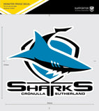 NRL Fridge Decal - Cronulla Sharks -Team Logo Sticker - 373x456mm