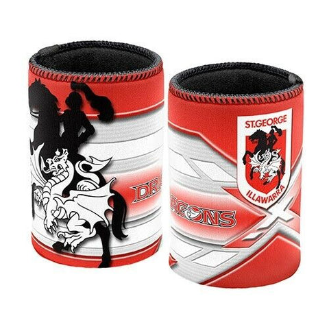 NRL Stubby Can Cooler - St George Illawarra Dragons - Drink - Rubber Base