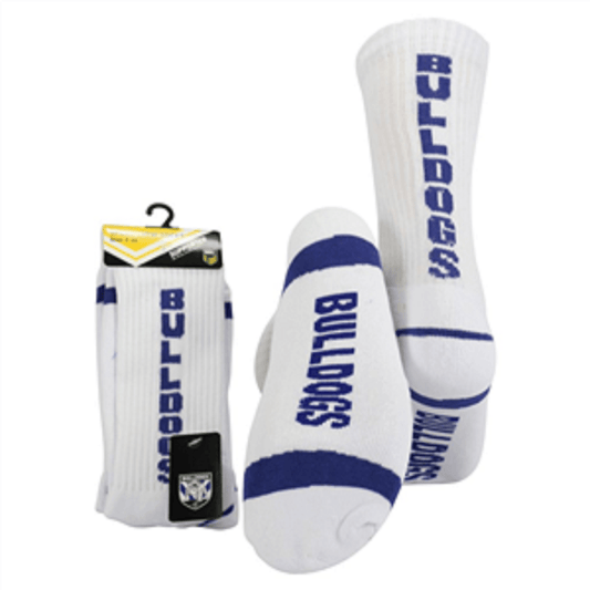 NRL Mens Crew Socks - Canterbury Bulldogs - One Set - Sock -