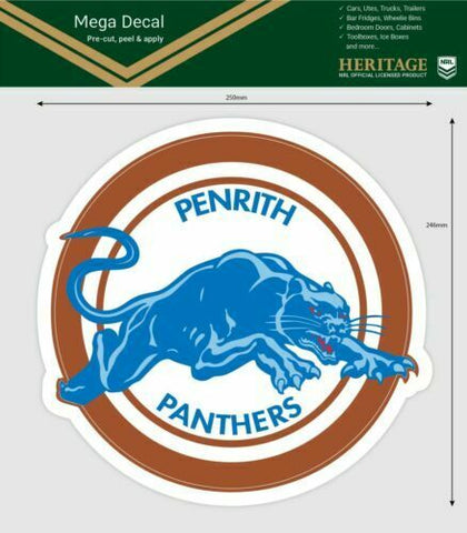 NRL Mega Heritage Decal - Penrith Panthers - Car Sticker 250mm