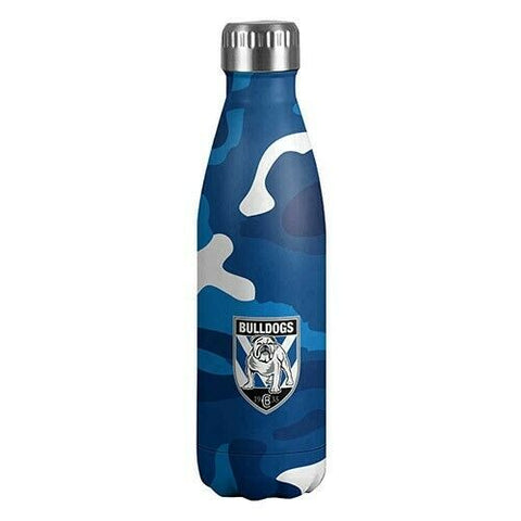 NRL Stainless Steel Wrap Water Bottle - Canterbury Bulldogs - 500mL