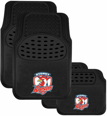 NRL Car Floor Mats - Sydney Roosters - Set Of 4 - Universal Size Fit - BNWT