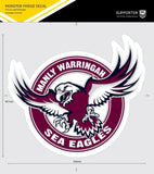 NRL Fridge Decal - Manly Sea Eagles - Team Logo Sticker - 407mm x 456mm