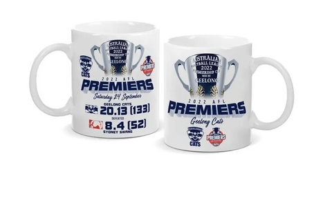 AFL 2022 Premiers Coffee Mug - GEELONG CATS - Drink - Cup