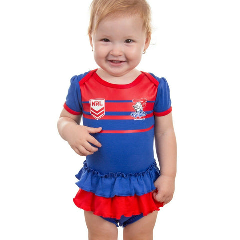 NRL Girls Tutu Footy Suit Body Suit Newcastle Knights -  Baby Toddler Infant