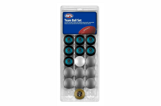 AFL Pool Snooker Billiards 16 Ball Full Set - Port Adelaide Power