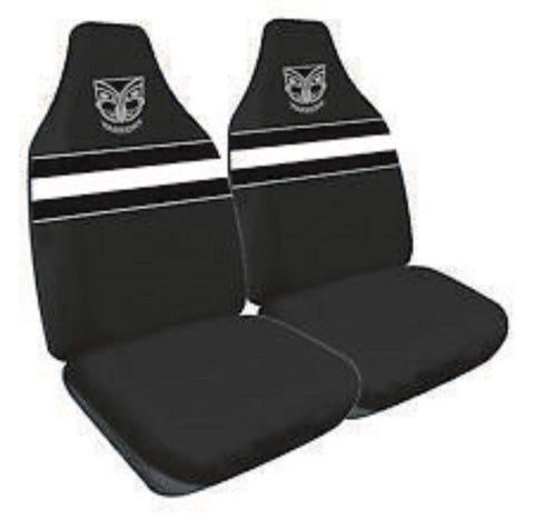 NRL Front Car Seat Covers - New Zealand Warriors  - Set Of 2 One Size Fits All