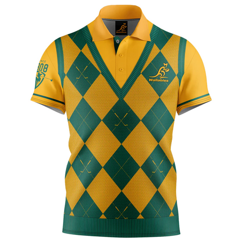 ARU 'Fairway' Golf Polo Shirt - Wallabies - Rugby Union - Australia