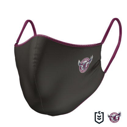 NRL Face Mask - Sea Eagles - Reversible - Washable - Adult Large