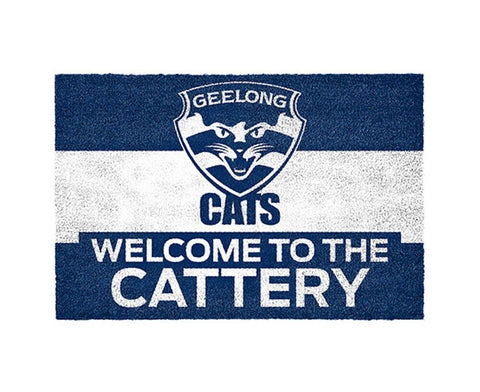 AFL Front Back Door Welcome Entry Mat - Geelong Cats - 61cm x 41cm
