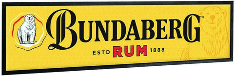 Bundaberg Rum Bar Runner - Bar Mat - Bundy Rum - Yellow - 25cm x 90cm