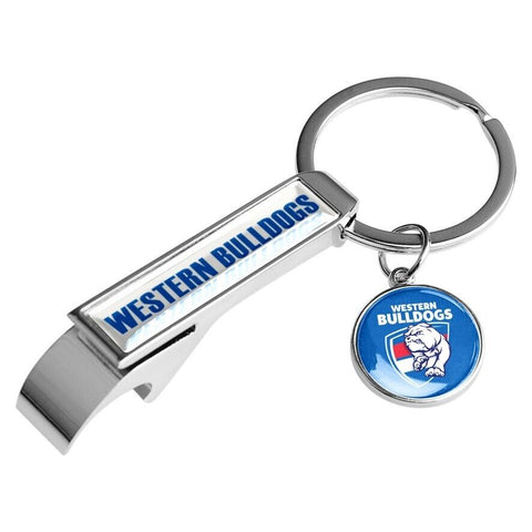 AFL Bottle Opener Key Ring - Western Bulldogs - Metal Keyring