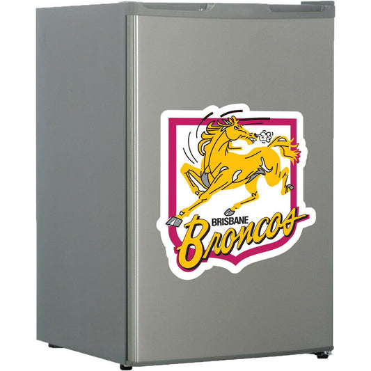 NRL Heritage Fridge Decal - Brisbane Broncos - Team Logo Sticker - 449x430mm