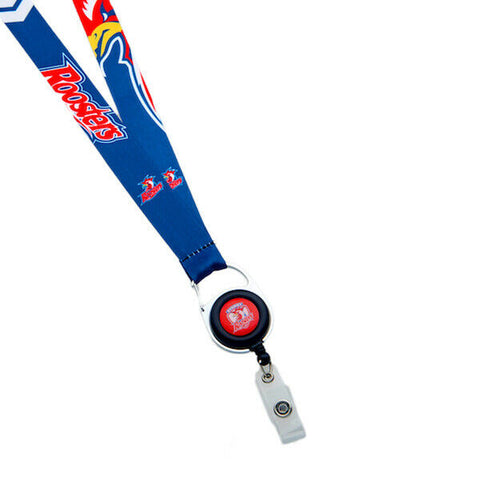 NRL Lanyard with Retractable ID Clip - Sydney Roosters