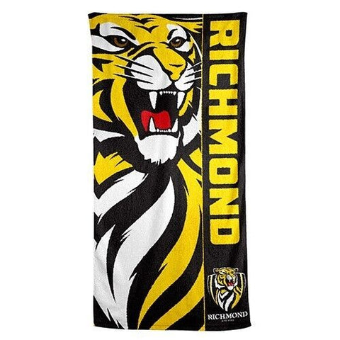 AFL Beach Towel - Richmond Tigers - Bath - Team Logo - 150cm x 75cm