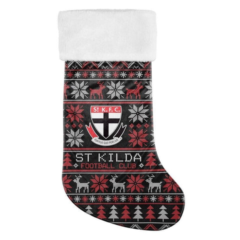 AFL Christmas Stocking - St Kilda Saints - Sweater Print - XMAS