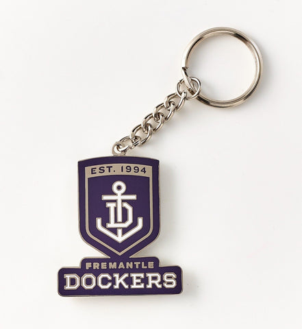 AFL Logo Metal Key Ring - Fremantle Dockers - Keyring - Aussie Rules - TROFE
