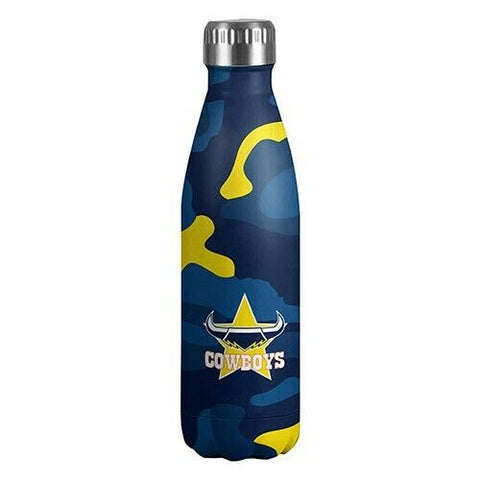 NRL Stainless Steel Wrap Water Bottle - North Queensland Cowboys - 500mL