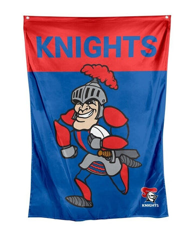 NRL Mascot Wall Flag - Newcastle Knights - Cape Flag - Approx 100cm x 70cm