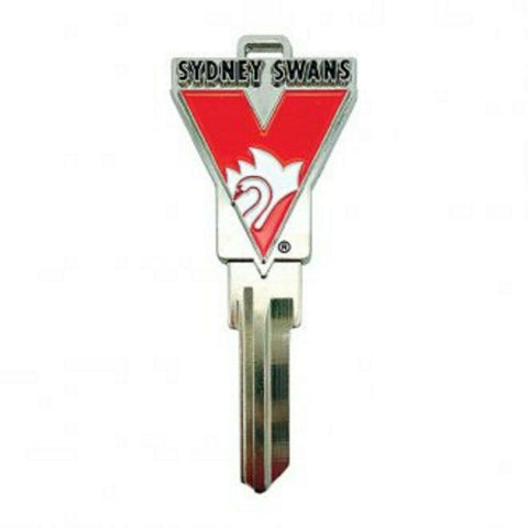 AFL 3D House Key - Sydney Swans - LW4 Blank Metal Badge Keys