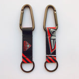 AFL Carabiner Key Ring - Essendon Bombers - Keyring - Clip and Ring