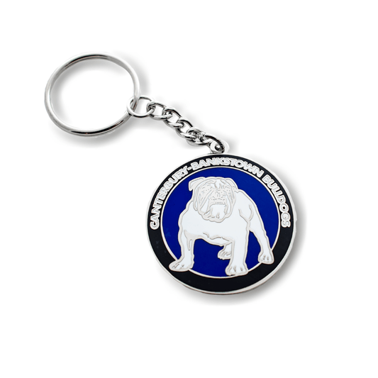 NRL Heritage Metal Key Ring  - Canterbury Bulldogs - Logo Keyring - Rugby League