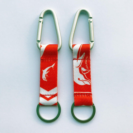 NRL Carabiner Key Ring - Dolphins - Keyring - Clip and Ring