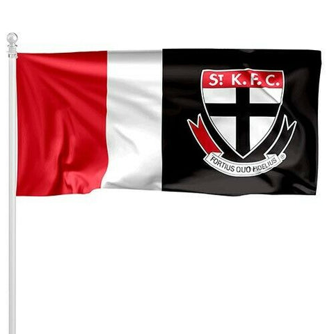 AFL Pole Flag - St Kilda Saints - 90cm x 180cm - Steel Eyelet For Hanging