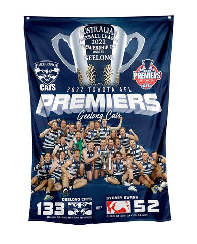 AFL Premiers Wall Flag Cape - Geelong Cats - 100cm x 70cm
