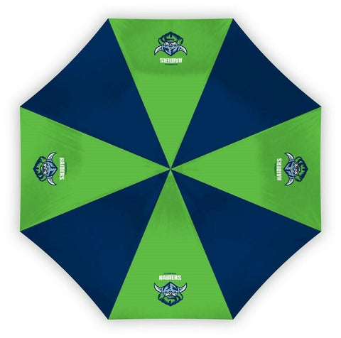 NRL Compact Umbrella - Canberra Raiders - Rain - Glovebox - 60cm Length W17cm