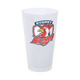 NRL Frosted Conical Glass Set Of Two - Sydney Roosters - 450ml