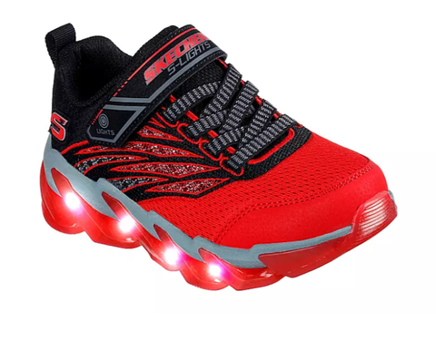 SKECHERS Mega Surge - Light Up Shoe - Black Red - Kids Toddler Shoes
