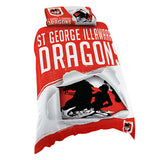 NRL Doona Quilt Cover With Pillow Case - St George Illawarra Dragons - All Sizes