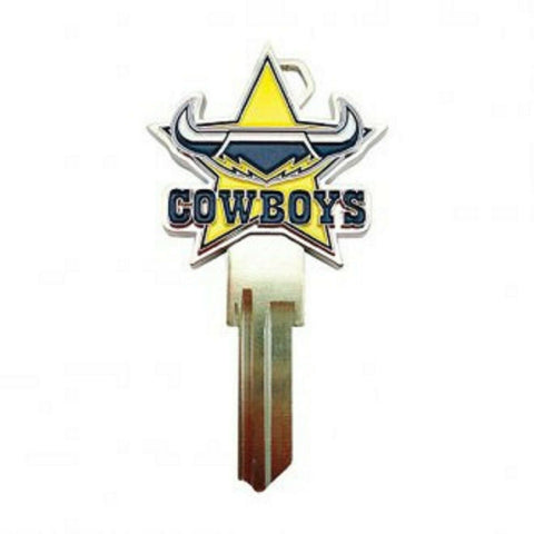 NRL 3D House Key - North Queensland Cowboys - LW4 Blank Metal Badge Keys