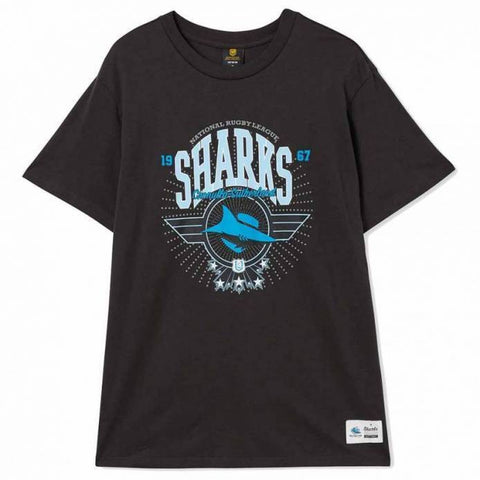 NRL Club Starburst Tee Shirt - Cronulla Sharks - Adult